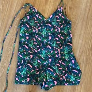 Top Shop Banana Leaf Romper